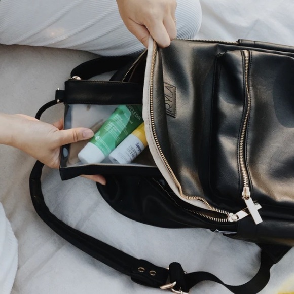 Ryla Vegan Leather Minimalist Diaper Bag - Picture 9 of 16